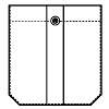 Square pocket with pleat