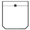 Square pocket without pleat